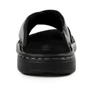 Mens Napa Leather Slides Sandals Soft Cushion Dress Sandals with Memory Foam Footbed Comfortable & Lightweight Summer Beach Indoor & Outdoor Slip On Casual Footwear