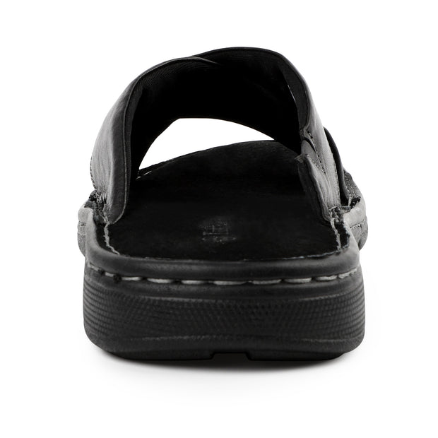 Mens Napa Leather Slides Sandals Soft Cushion Dress Sandals with Memory Foam Footbed Comfortable & Lightweight Summer Beach Indoor & Outdoor Slip On Casual Footwear