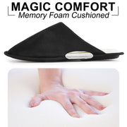 riemot Mens Memory Foam Slippers, Warm Fluffy House Shoes & Cushioned Home Shoe Without Fur, Comfortable Anti Slip Indoor Bedroom Travel Slipper