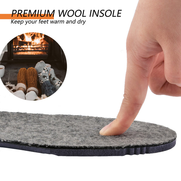 Thick Merino Wool Insoles for Women Fur Fleece Shoes Inserts Memory Foam Cushion Comfort Warm Sheepskin Insoles