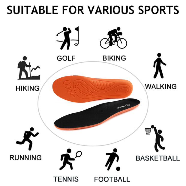 riemot Men/Women Soft and Comfortable Memory Foam Insoles,Replacement Shoe Inserts for Sports Shoes,Walking Shoes,Cushioning Insole,Breathable Sole Inserts