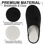 riemot Mens Memory Foam Slippers, Warm Fluffy House Shoes & Cushioned Home Shoe Without Fur, Comfortable Anti Slip Indoor Bedroom Travel Slipper