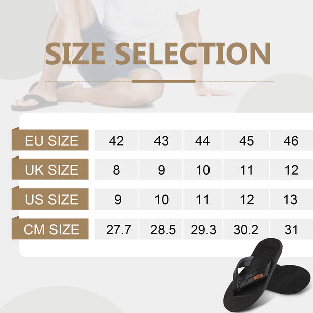 riemot Men's Flip Flops Lightweight Soft Comfortable Quick-Dry Thong Sandals with Arch Support Indoor and Outdoor Non-Slip Slip on Slippers for Beach