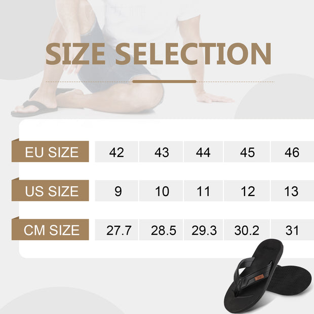 riemot Men's Flip Flops Lightweight Soft Comfortable Quick-Dry Thong Sandals with Arch Support Indoor and Outdoor Non-Slip Slip on Slippers for Beach