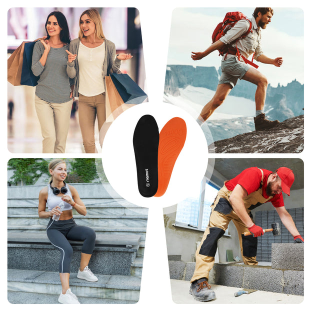 riemot Men/Women Soft and Comfortable Memory Foam Insoles,Replacement Shoe Inserts for Sports Shoes,Walking Shoes,Cushioning Insole,Breathable Sole Inserts