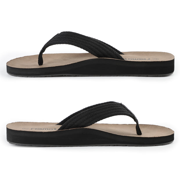 riemot Mens Flip-Flops Classical Thongs Sandals Comfort 3 Point Flip Flop Lightweight Slippers For Beach