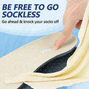 riemot Terry Cloth Sockless Insoles for Men Arch Support Barefoot Shoe Inserts with Cushioning for Running,Work–Breathable,Absorbs Moisture &amp; Plantar Fasciitis