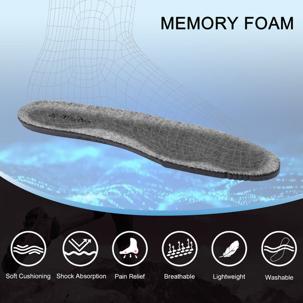 Thick Merino Wool Insoles for Women Fur Fleece Shoes Inserts Memory Foam Cushion Comfort Warm Sheepskin Insoles