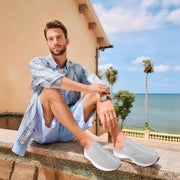 Men's Slip-On Mules | Indoor/Outdoor All Seasons Wide Slippers | Open Back Sneakers & House Shoes | Comfortable Closed-Toe Garden Clogs | Lightweight Breathable Walking Casual Loafers