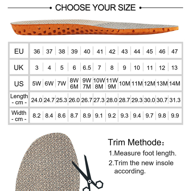 Knixmax Men Women's Sport Shoe Insoles Orthotic Inserts with Arch Support Shoe Pads Relieve Foot Pain Plantar Fasciitis Insoles