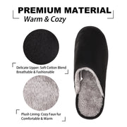 riemot Mens Furry House Slippers Memory Foam Bedroom Shoes Cushioned Lightweight Home Shoe with Thicken Sole Indoor Outdoor Travel Slipper