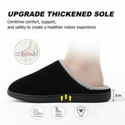 riemot Mens Furry House Slippers Memory Foam Bedroom Shoes Cushioned Lightweight Home Shoe with Thicken Sole Indoor Outdoor Travel Slipper