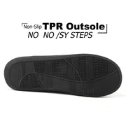 riemot Mens Furry House Slippers Memory Foam Bedroom Shoes Cushioned Lightweight Home Shoe with Thicken Sole Indoor Outdoor Travel Slipper