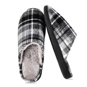 riemot Mens Furry House Slippers Memory Foam Bedroom Shoes Cushioned Lightweight Home Shoe with Thicken Sole Indoor Outdoor Travel Slipper