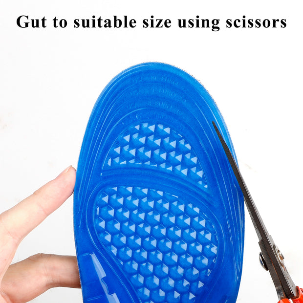 Cushion Gel Shoe Inserts for Men Providing Shock Absorption for Feet Relief, Comfort Memory Foam Sport Running Insoles,Arch Support Innersoles for Work Boot