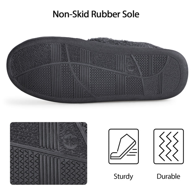 TIESTRA Men's Comfort Diabetic Shoes Memory Foam Velcro House Shoes For Arthritis Edema Swollen Indoor Outdoor Slippers