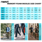 riemot 2 Pairs Memory Foam Insoles for Women Replacement Shoe Inserts for Work Boot,Sneaker,Comfort Cushion Shoe Insoles,Breathable Inner Soles Shock Absorbing for Foot Pain Relief