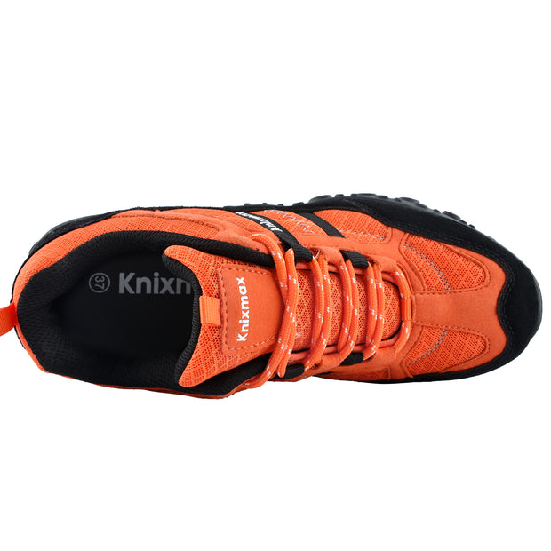 Knixmax Women's Hiking Shoes Climbing Trekking Sneakers Outdoor Trainers Orange