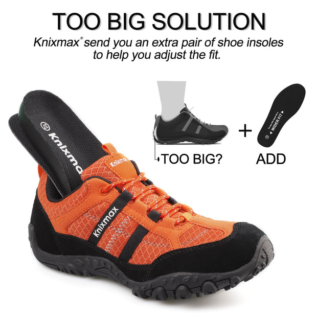 Knixmax Women's Hiking Shoes Climbing Trekking Sneakers Outdoor Trainers Orange