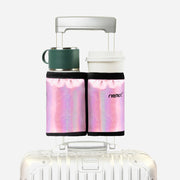 riemot Luggage Travel Cup Holder Perfect Gifts for Frequent Travelers(Glitter Pink)
