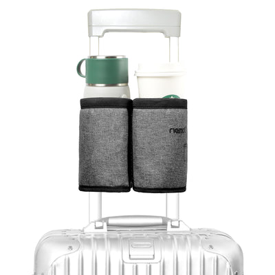 riemot Luggage Travel Cup Holder Perfect Gifts for Frequent Travelers(Grey)