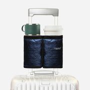 riemot Luggage Travel Cup Holder Perfect Gifts for Frequent Travelers(Glitter Navy)