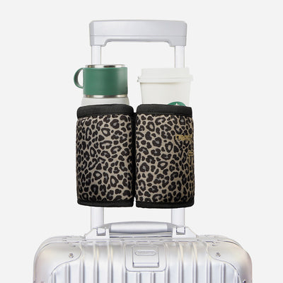 riemot Luggage Travel Cup Caddy Perfect Gifts for Frequent Travelers(Leopard)