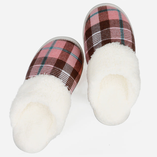 riemot Women's Furry Warm Slippers (Pink)