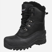 riemot Women's Snow Boots Black Waterproof & Slip-resistant Winter Boots