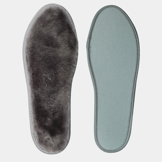 riemot Sheepskin Insoles for Men Women and Kids, Grey Wide, Super Thick Premium Lambswool Insoles for Wellies Slippers Boots