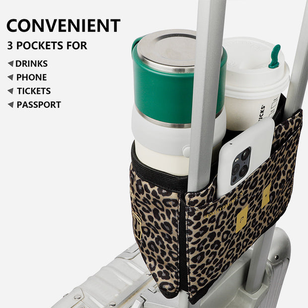 riemot Luggage Travel Cup Caddy Perfect Gifts for Frequent Travelers(Leopard)