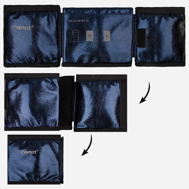 riemot Luggage Travel Cup Holder Perfect Gifts for Frequent Travelers(Glitter Navy)