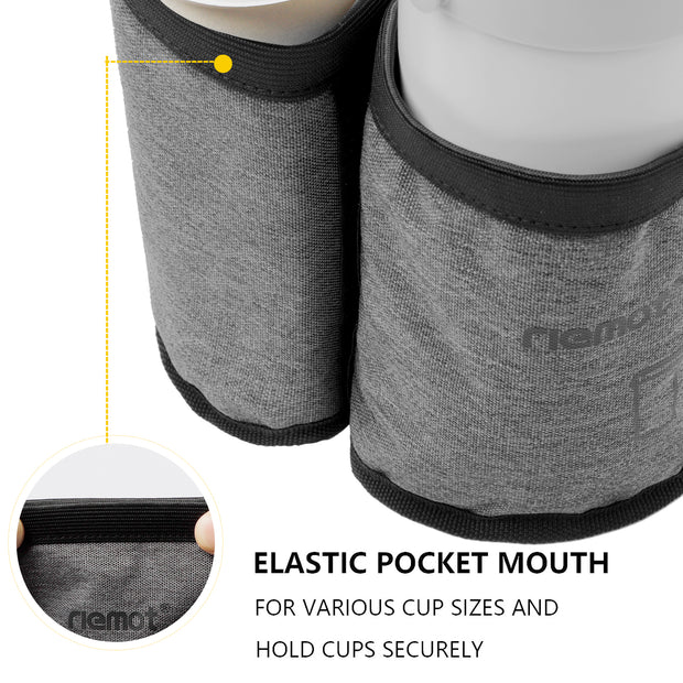 riemot Luggage Travel Cup Holder Perfect Gifts for Frequent Travelers(Grey)