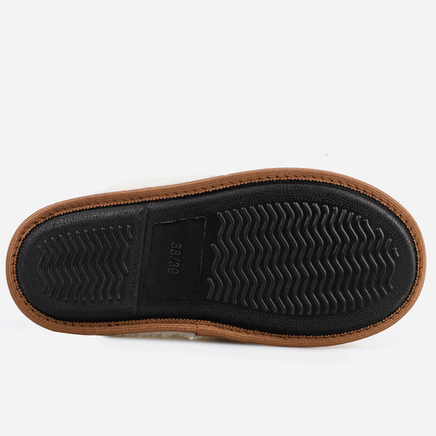 riemot Women's Furry Warm Slippers (Brown)