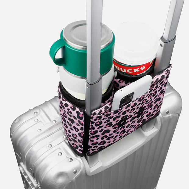 riemot Luggage Travel Cup Caddy Perfect Gifts for Frequent Travelers(Pink Leopard)