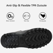 riemot Men's Winter Boots Black Snow Boots(Upgraded Version)