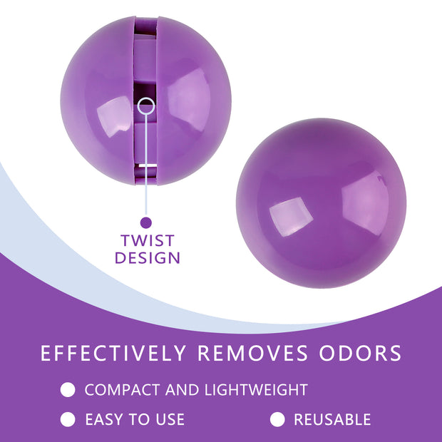 Knixmax Sneaker Deodorizer Balls Odor Eater for Shoes Gym Bag Locker Car Air Freshener Lavender Purple 6 Packs