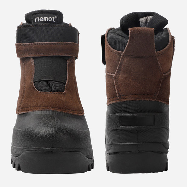 riemot Men's Slip On Brown Snow Boots Waterproof Comfortable Anti-Slip Boots