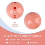 Knixmax Sneaker Deodorizer Balls Odor Eater for Shoes Gym Bag Locker Car Air Freshener Peach Pink 6 Packs