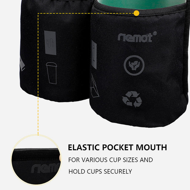 riemot Luggage Travel Cup iPad Tablet Caddy - Gifts for Flight Attendants Travelers Accessories Black