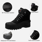 riemot Women's Winter Boots Black Snow Boots(Upgraded Version)