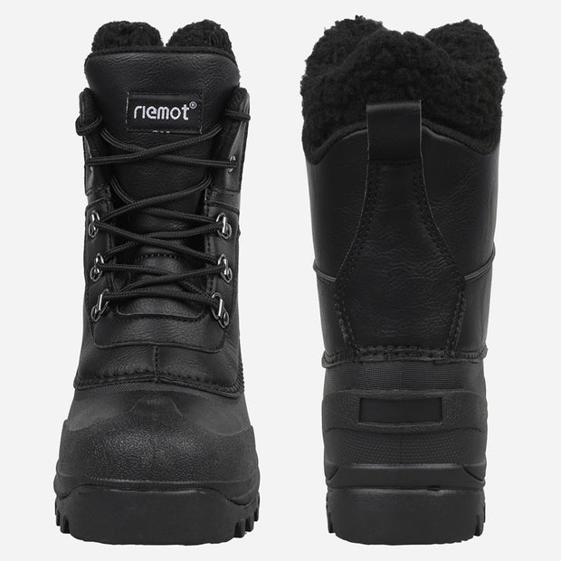 riemot Women's Snow Boots Black Waterproof & Slip-resistant Winter Boots