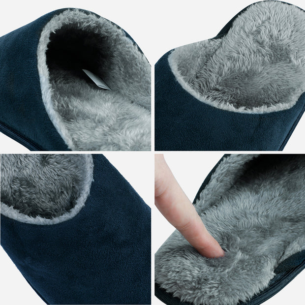riemot Men's Furry Warm Slippers (Navy)