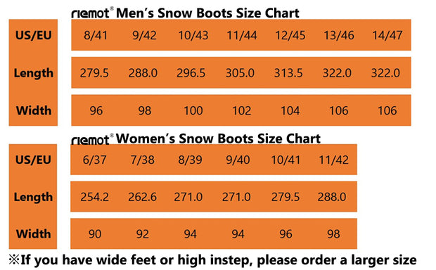 riemot Women's Snow Boots Black Waterproof & Slip-resistant Winter Boots