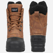 riemot Men's Snow Boots Brown Waterproof & Slip-resistant Winter Boots