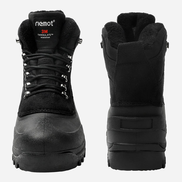 riemot Women's Winter Boots Black Snow Boots(Upgraded Version