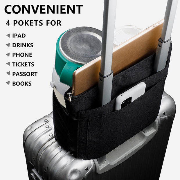 riemot Luggage Travel Cup iPad Tablet Caddy - Gifts for Flight Attendants Travelers Accessories Black