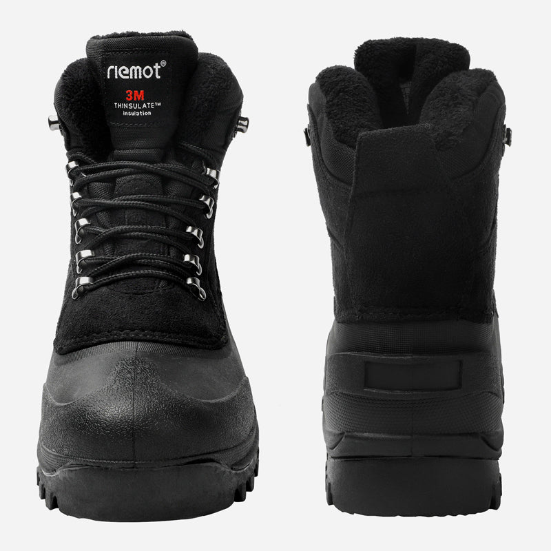 riemot Men s Winter Boots Black Snow Boots Upgraded Version Riemot