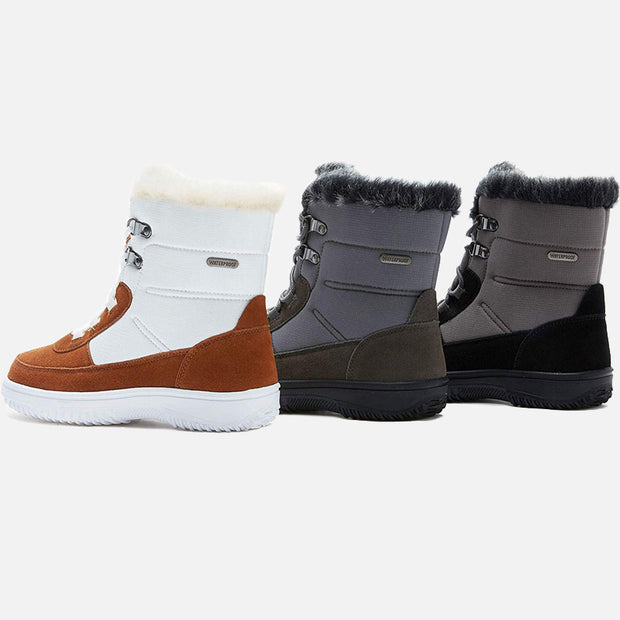 Riemot Women's Fashion Fur Lined Ankle Boots