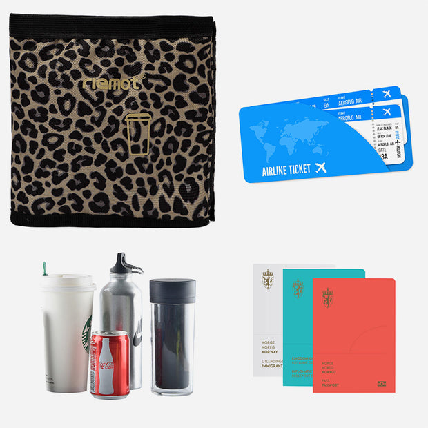 riemot Luggage Travel Cup Caddy Perfect Gifts for Frequent Travelers(Leopard)